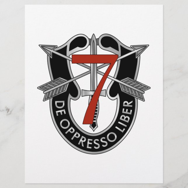 Papier 7e Cimier du Groupe des forces spéciales (Devant)