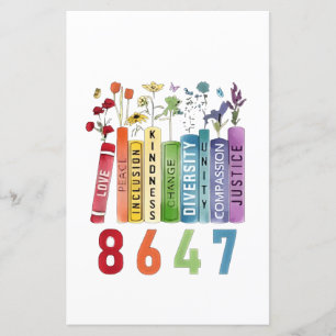 Papier 8647 Subtle Anti Trump Anti MAGA 86 47 Floral LGBT