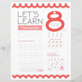 Papier 8 Learn To Draw Number 8 Teacher Home Schooling  (Devant)