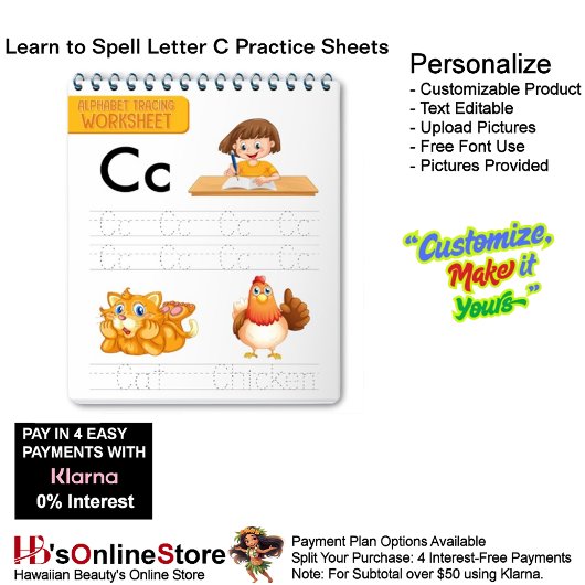 Papier 8 Learn To Spell Letter C Teacher Home Schooling