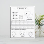 Papier 8 Learn To Spell Letter E Teacher Home Schooling (Debout devant)