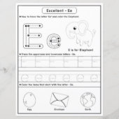 Papier 8 Learn To Spell Letter E Teacher Home Schooling (Devant)