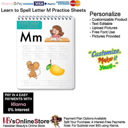 Papier 8 Learn To Spell Letter M Teacher Home Schooling