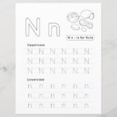 Papier 8 Learn To Spell Letter N Teacher Home Schooling (Devant)