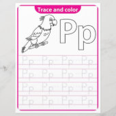 Papier 8 Learn To Spell Letter P Teacher Home Schooling (Devant)
