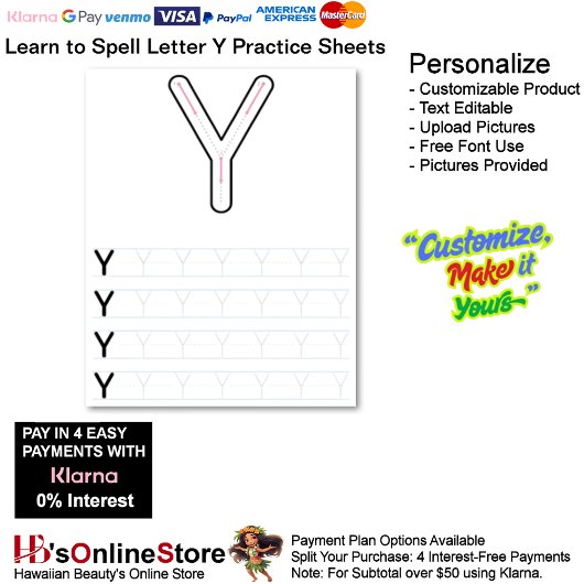 Papier 8 Learn To Spell Letter Y Teacher Home Schooling