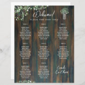 Papier 8 Tableau Schéma de siège en bois rustique Gypsoph (Devant / Derrière)