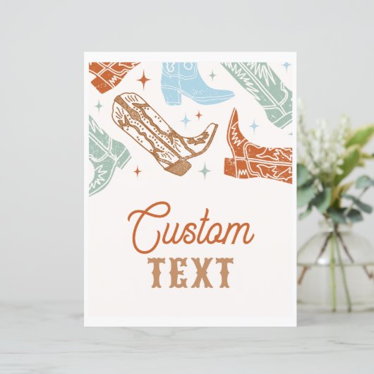 Papier 8 x 10, signature occidentale personnalisée et mod (Debout devant)