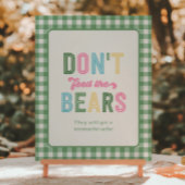 Papier 8x10 Camping pour filles Ne pas nourrir les ours