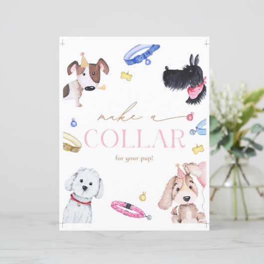 Papier 8x10 Faire un collier de chien signe (Debout devant)