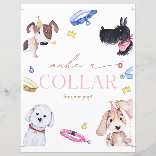 Papier 8x10 Faire un collier de chien signe (Devant)