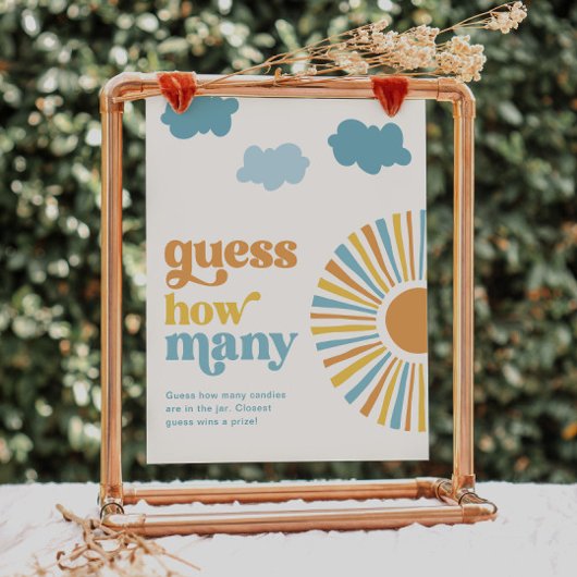 Papier 8x10 pouces Sun Devine Combien De Jeu Signe