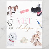 Papier 8x10 Puppy Party Vet Checkup Inscription (Devant)