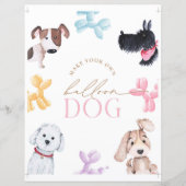 Papier 8x10 Puppy Paw-Ty Faire un chien de ballon signe (Devant)