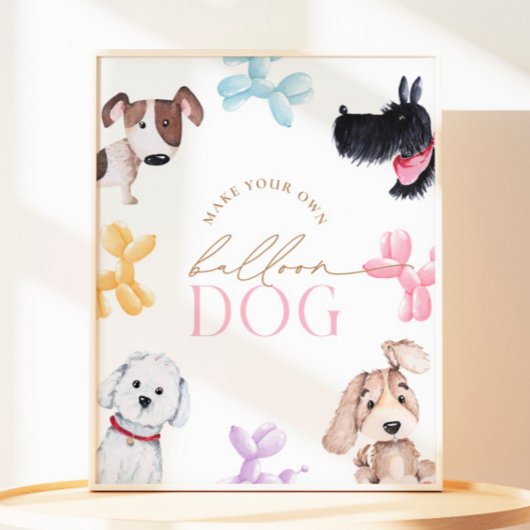 Papier 8x10 Puppy Paw-Ty Faire un chien de ballon signe