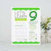 Papier 9 Learn To Draw Number 9 Teacher Home Schooling  (Debout devant)