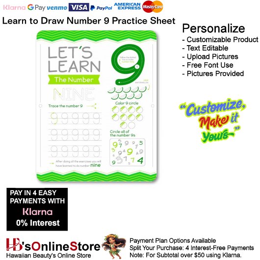 Papier 9 Learn To Draw Number 9 Teacher Home Schooling 