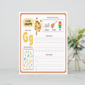 Papier 9 Learn To Spell Letter G Teacher Home Schooling (Debout devant)