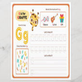 Papier 9 Learn To Spell Letter G Teacher Home Schooling (Devant)