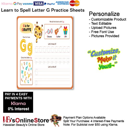 Papier 9 Learn To Spell Letter G Teacher Home Schooling