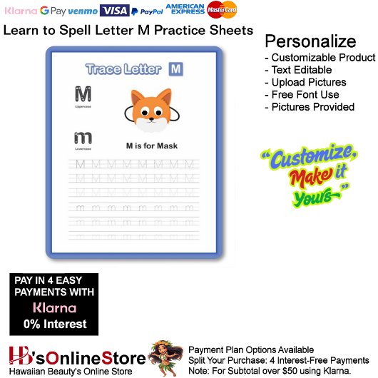 Papier 9 Learn To Spell Letter M Teacher Home Schooling
