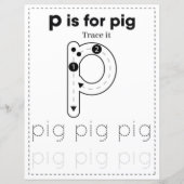Papier 9 Learn To Spell Letter P Teacher Home Schooling (Devant)