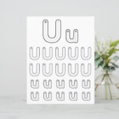 Papier 9 Learn To Spell Letter U Teacher Home Schooling (Debout devant)