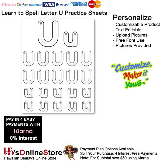 Papier 9 Learn To Spell Letter U Teacher Home Schooling