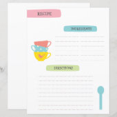 Papier A4 Recipe Template (Devant / Derrière)