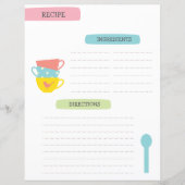 Papier A4 Recipe Template (Devant)