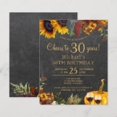 Papier À 30 ans, fête d'anniversaire rustique d'automne (Devant / Derrière)