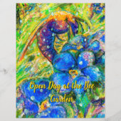 Papier A Bee & Forget-me-not-Flowers in the Garden (Devant)