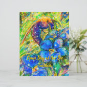 Papier A Bee & Forget-me-not-Flowers in the Garden (Debout devant)