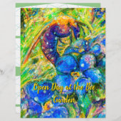 Papier A Bee & Forget-me-not-Flowers in the Garden (Devant / Derrière)