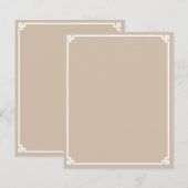 Papier à bordure grecque beige et blanc (Devant / Derrière)