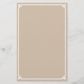 Papier à bordure grecque beige et blanc (Dos)