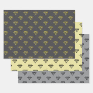 Papier à carreaux en diamant Feuille plate Ensembl