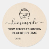 Papier à crème Faux fait maison | Étiquette Jam Ca (Devant)