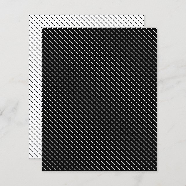 Papier à découper en diagonale noir blanc (Devant / Derrière)