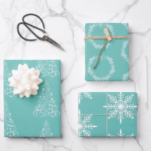 Papier à écrêtage de Noël Jeu de 3 feuilles plates