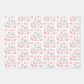 Papier à emballer coeurs Merci pour vous (Devant 3)