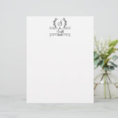 Papier à en-tête à lettre cursive avec nom de fami (Debout devant)