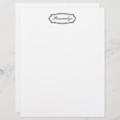 Papier à en-tête chic avec bordure (Devant / Derrière)