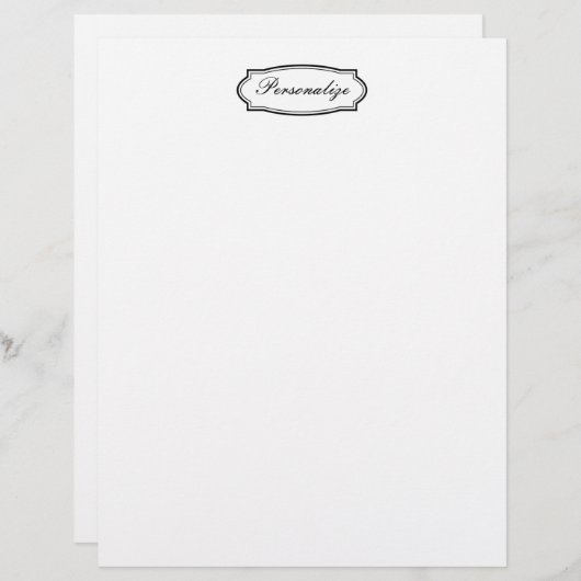 Papier à en-tête chic avec bordure (Devant / Derrière)