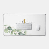 Papier à en-tête minimaliste Eucalyptus Monogramme (Clavier et souris)