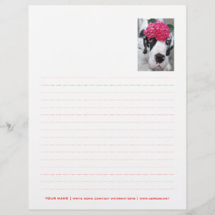 Papier à en-tête personnalisé pointillé