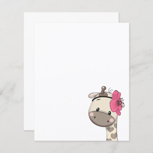 Papier à en-tête personnalisé pour fête de bébé gi (Devant / Derrière)