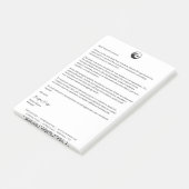 Papier à en-tête signé | Post-it Notes Logo Marqué (Incliné)