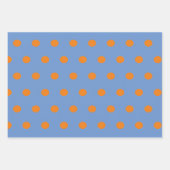 Papier à enveloppement à points Polka (bleu et ora (Devant 2)