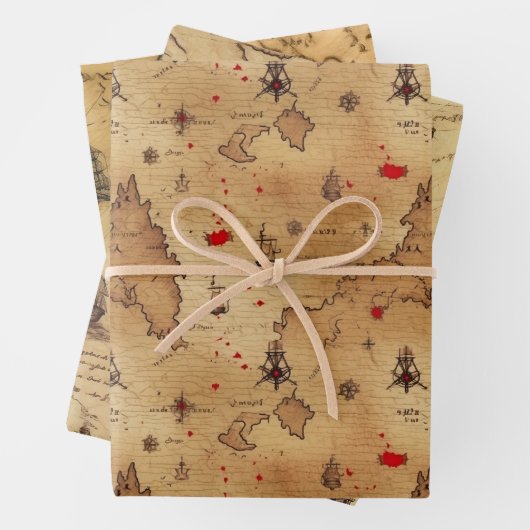 Papier à enveloppement à thème pirate (En situation)